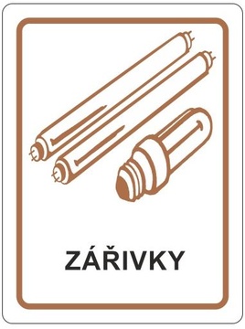 Samolepka na tříděný odpad 120x160 mm zářivky