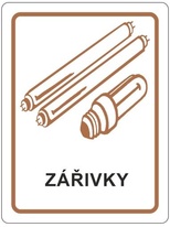 Samolepka na tříděný odpad 120x160 mm zářivky