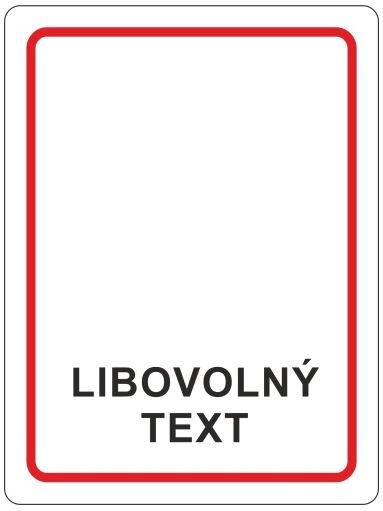 Samolepka na tříděný odpad 120x160 mm libovolný text