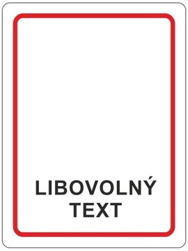 Samolepka na tříděný odpad 120x160 mm libovolný text