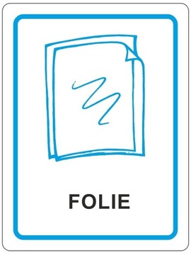 Samolepka na tříděný odpad 120x160 mm fólie