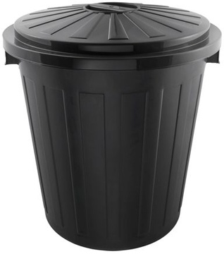 Odpadkový koš černý s víkem 50l