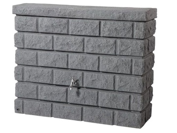 Okrasná nádoba na dešťovou vodu Rocky Wand tmavý granit 400 l