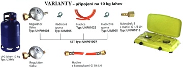 Dvouhořákový stolní plynový vařič MEVA ORLÍK s víkem + termoelektrická pojistka, zelený