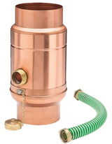Sběrač dešťové vody KJG s hadicí měď, automatický, průměr 100 mm