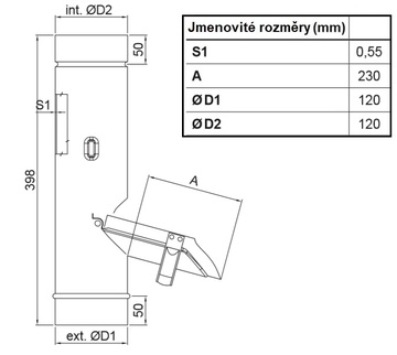 Sběrač dešťové vody KJG pozink barevný, průměr 120 mm