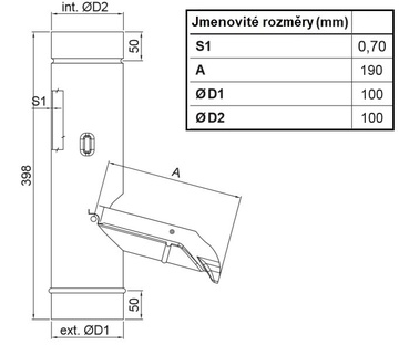 Sběrač dešťové vody KJG hliník barevný, průměr 100 mm