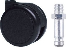 Kolečko nábytkové celoplastové EMI 65, čep se závitem M10x14 mm