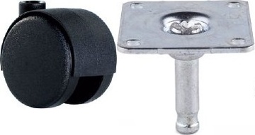 Nábytkové kolečko celoplastové EMI 35 C na plotně 35x35 mm