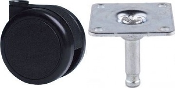Nábytkové kolečko celoplastové EMI 65 C na plotně 35x35 mm