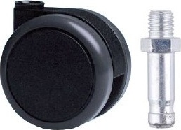 Kolečko nábytkové EMI 65 G S pogumované, čep se závitem M10x14