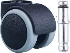 Kolečko pro židle pogumované EMI 50 AD G, čep 10x20 mm