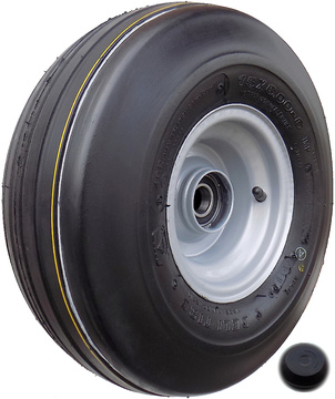 Bantamové nafukovací kolo s kovovým diskem a krytkou 15×6.00-6, 380 mm, 350 kg