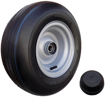 Bantamové nafukovací kolo s kovovým diskem a krytkou 16×6.50-8 DELI, 420 mm, 350 kg