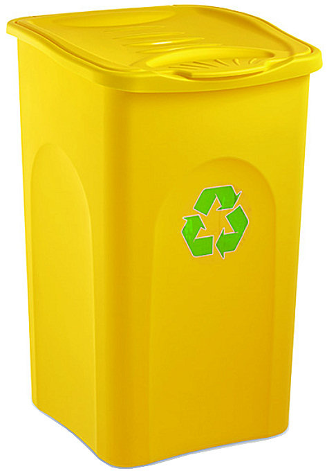 Odpadkový koš na tříděný odpad Stefanplast BEGREEN žlutý 50L