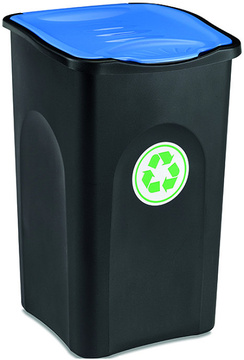 Odpadkový koš na tříděný odpad Stefanplast ECOGREEN 50L modré víko