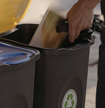 Odpadkový koš na tříděný odpad Stefanplast ECOGREEN 50L modré víko