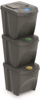 Sada odpadkových košů Prosperplast SORTIBOX 3x25 l šedý kámen