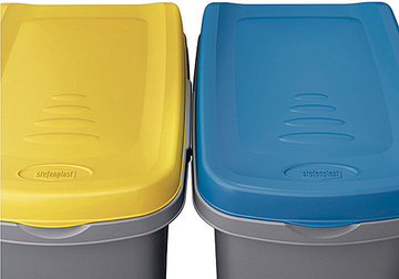 Odpadkový koš Stefanplast HOME ECO SYSTEM 40 L žluté víko