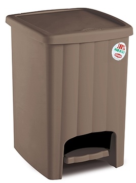 Plastový nášlapný koš na odpadky Stefanplast MARGARITA 20l, hnědý