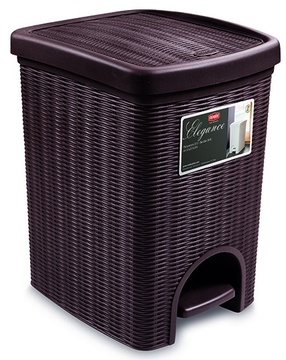 Nášlapný odpadkový koš Stefanplast ELEGANCE 20 l tmavě hnědá moka