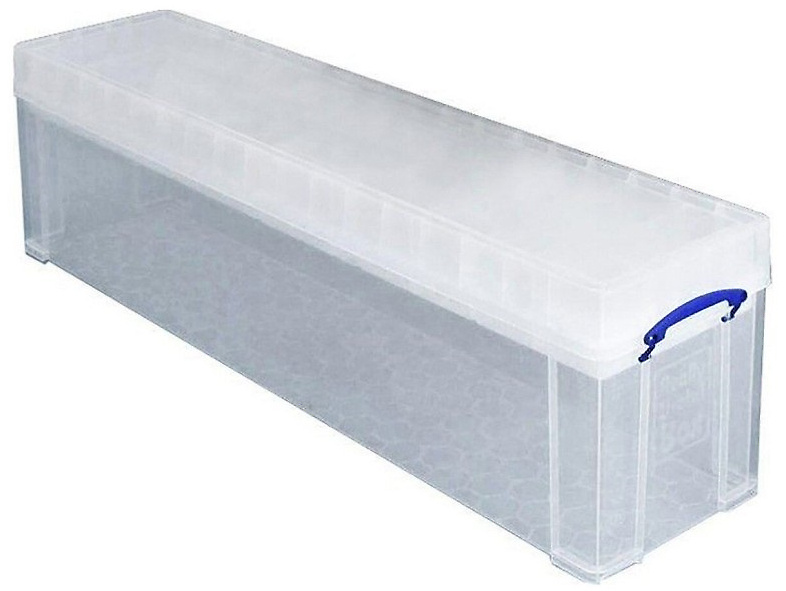 Plastový úložný REALLY USEFUL box transparentní 77l s víkem