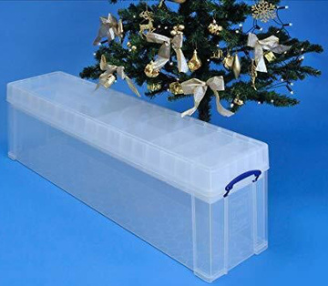 Plastový úložný REALLY USEFUL box transparentní 77l s víkem