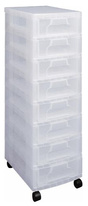 Plastový organizér REALLY USEFUL s 8-mi čirými boxy, objem 56 l