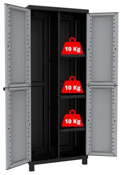 Plastová skříň TERRY TwistBlack 3680 dělená