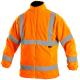 Fleecová bunda Canis PRESTON oranžová s výstražnými prvky, vel. M