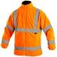 Fleecová bunda Canis PRESTON oranžová s výstražnými prvky, vel. XXXL