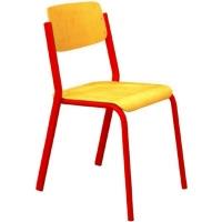 Jídelní židle PRIMA pevná - červená konstrukce, buk