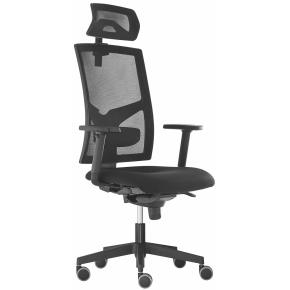 Kancelářská židle ALBA GAME ŠÉF BLACK27 s 3D podhlavníkem a područkami