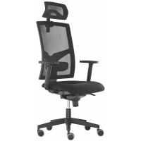 Kancelářská židle ALBA GAME ŠÉF s podhlavníkem BLACK27