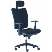 Kancelářská židle ALBA LARA VIP BLACK27 s 3D podhlavníkem a područkami