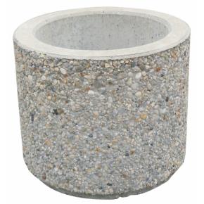Květináč z vymývaného betonu kruhový 430x500 mm