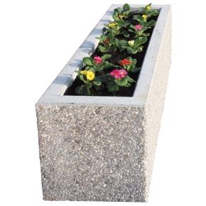 Květináč z vymývaného betonu obdélníkový 500x1000x500 mm