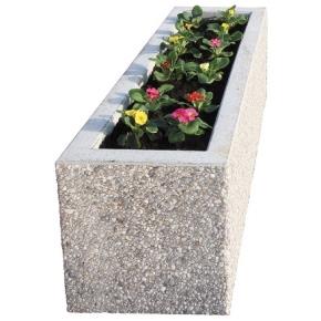 Květináč z vymývaného betonu obdélníkový 500x1500x500 mm