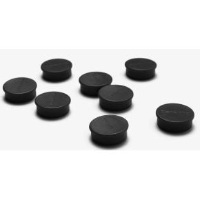Magnet SCRITTO kulatý, černý, průměr 20 mm, 8 kusů