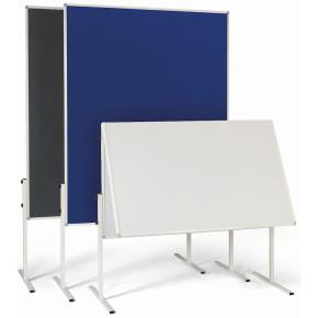 Modrá moderační tabule Ekonomy dělená 2x75x120cm
