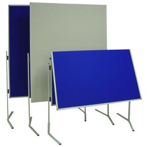 Modrá moderační tabule Standard dělená 2x75x120 cm