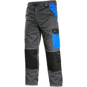 Montérkové kalhoty do pasu CXS PHOENIX CEFEUS zkrácené, šedo-modré, vel. 44