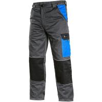 Montérkové kalhoty do pasu CXS PHOENIX CEFEUS zkrácené, šedo-modré, vel. 58