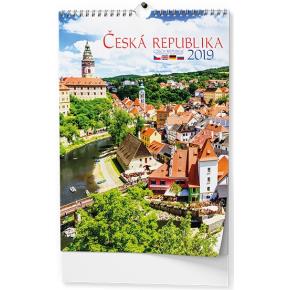 Nástěnný kalendář A3 Česká republika 2019