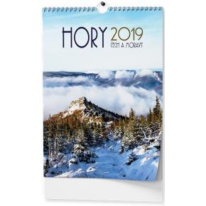 Nástěnný kalendář A3 Hory Čech a Moravy 2019