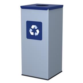 Odpadkový koš na tříděný odpad 60l s modrým víkem