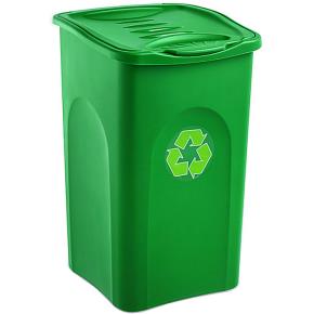 Odpadkový koš na tříděný odpad Stefanplast BEGREEN zelený 50L