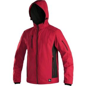Pánská softshellová bunda CXS DURHAM, červeno - černá, vel. 3XL
