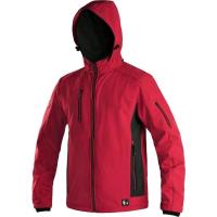 Pánská softshellová bunda CXS DURHAM, červeno - černá, vel. L