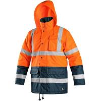 Pánská výstražná zimní bunda CXS OXFORD, oranžovo-modrá, vel. M